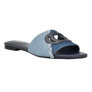 Guess Tashia logo cutout flat slide sandal